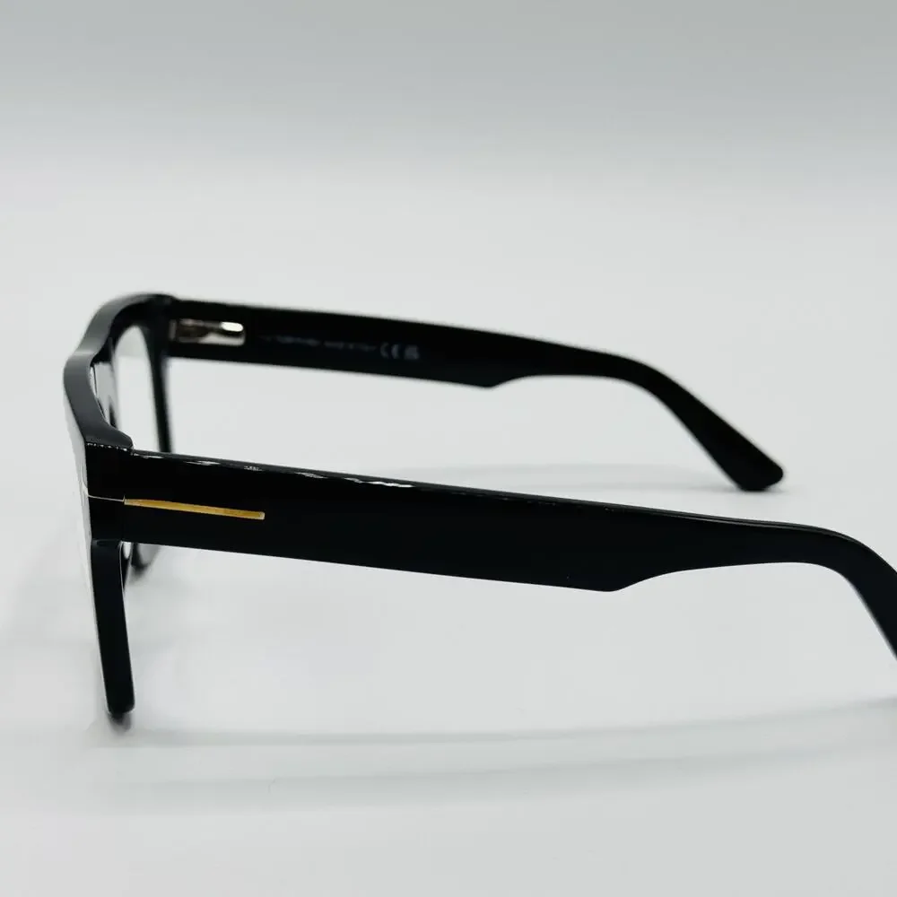 Tom Ford Eyeglasses Frame TF6068-B 001 Black Blue Light Block Clip-On 53-20-145